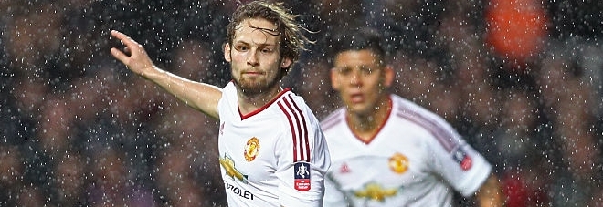 during The Emirates FA Cup, sixth round replay between West Ham United and Manchester United at the Boleyn Ground on April 13, 2016 in London, England.